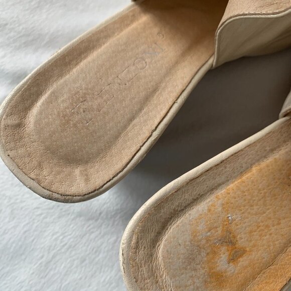 Renzoni Shoes Cream Buttersoft Leather Sandals So Comfy Italian Beige 8 - Picture 9 of 11